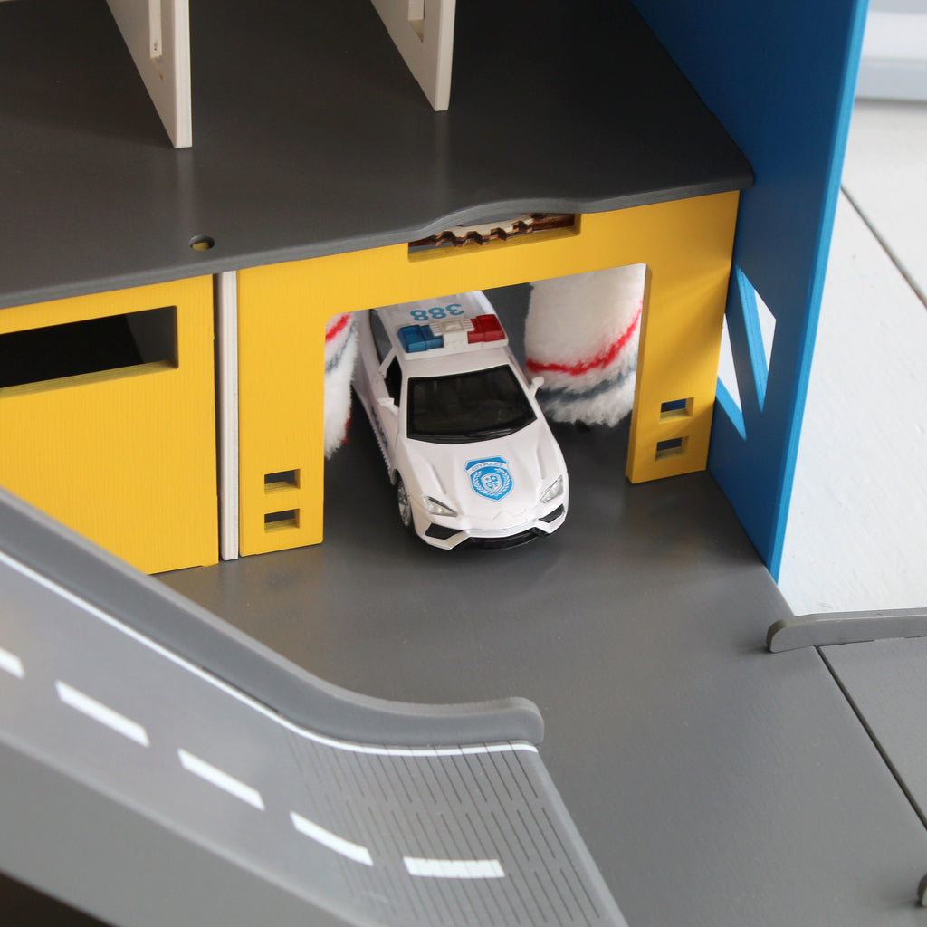 Wooden Toy Car Parking Lot, Personalized Gift for Boys, Toys for Boys Car Garage Storage Display, Toy Parking Garage 5 Year Old Boy Gift