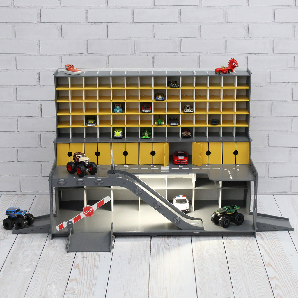 Personalized Toy Car Garage - Toy Cars Garage Playset, Wooden Car Garage, Vehicle Toy Car Holder, Boy Toddler Gift, Nursery Toys for Boys