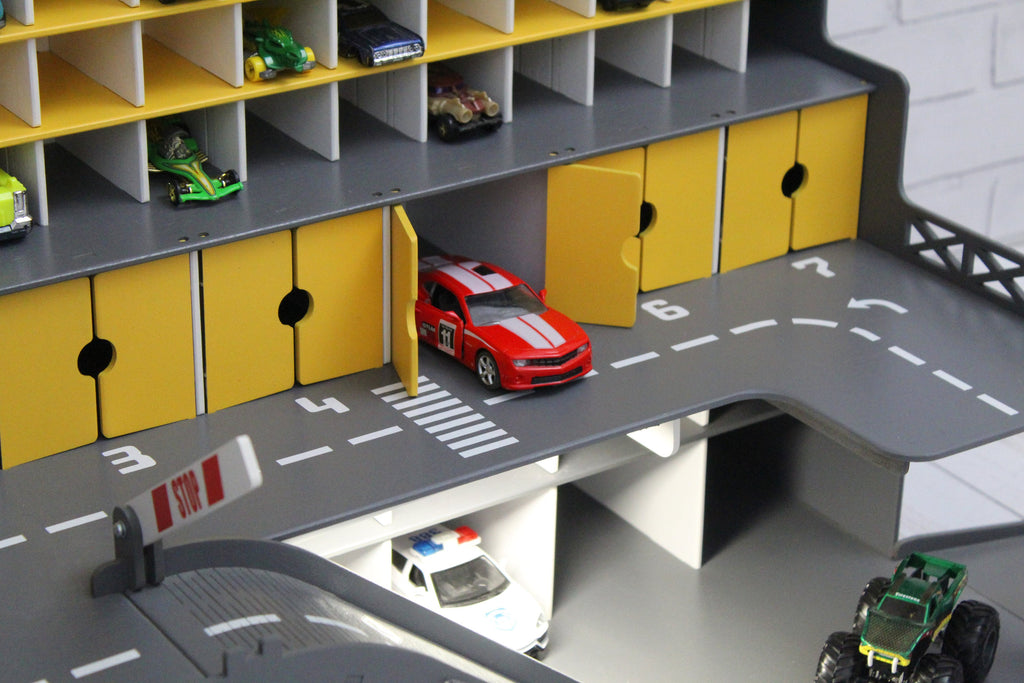 Personalized Toy Car Garage - Toy Cars Garage Playset, Wooden Car Garage, Vehicle Toy Car Holder, Boy Toddler Gift, Nursery Toys for Boys