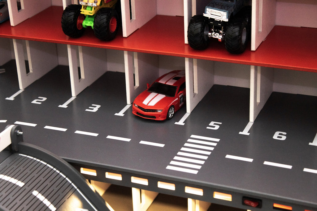Toy Car Garage • Toy Car Storage • Toddler Boy 3 4 5 yo Gift • Wooden Toy Garage • Personalized
