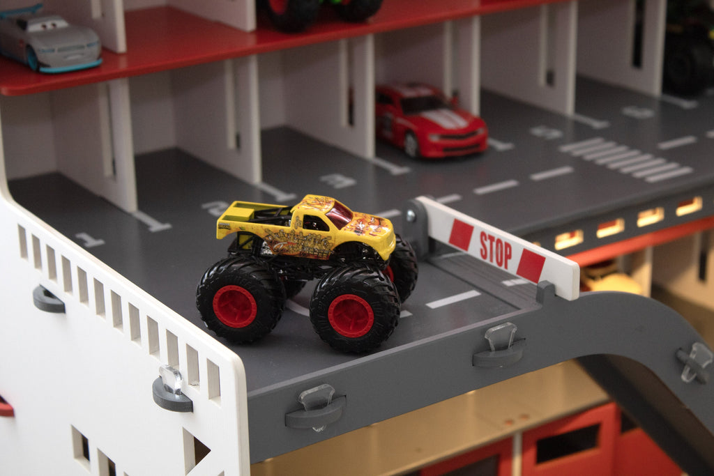 Toy Car Garage • Toy Car Storage • Toddler Boy 3 4 5 yo Gift • Wooden Toy Garage • Personalized