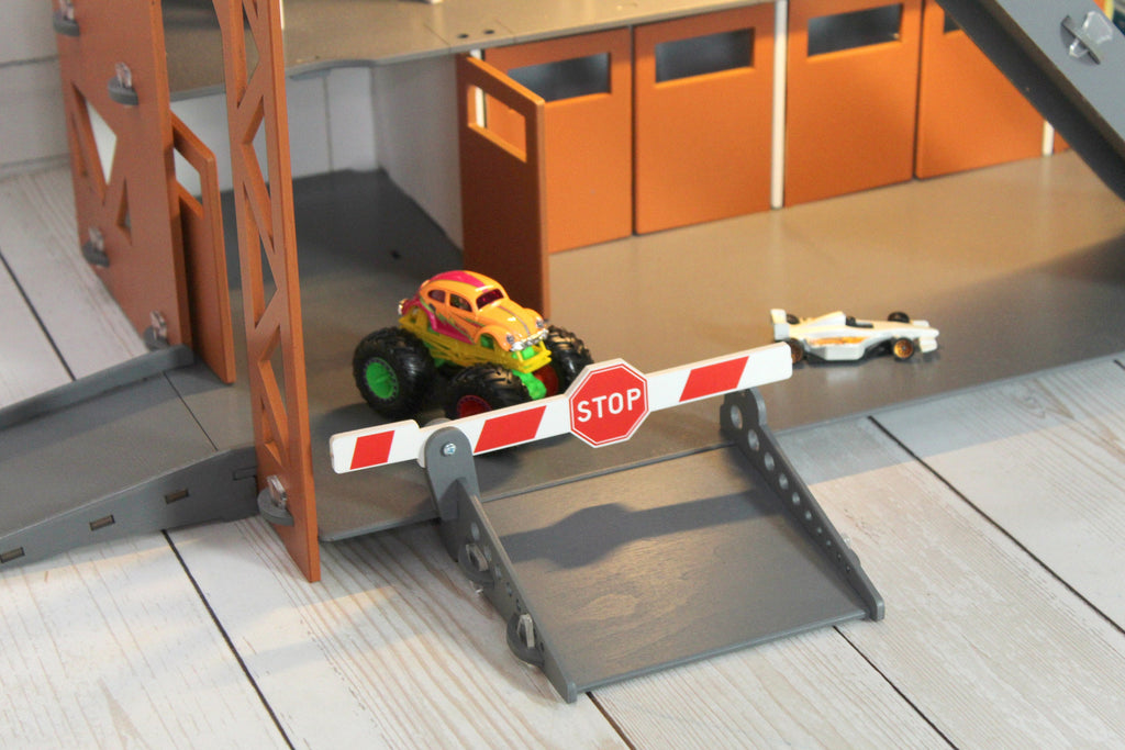 Toy Car Storage, Toy Shelf For Diecast Toy Cars, 1:64 scale Monster Truck Display, Wooden Toy Garage