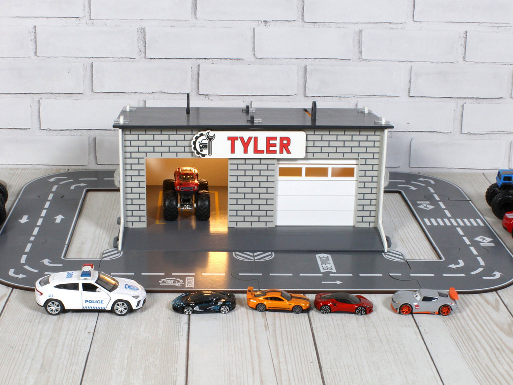 Toy Garage and Service Station with Sliding Doors, Perfect for Imaginative Play
