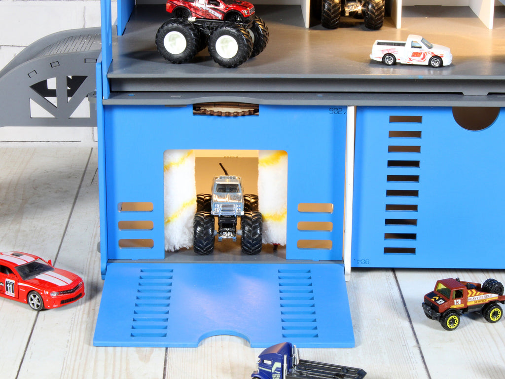 Exciting Toy Car Garage for Boys with Toy Car Wash, Gates, Doors, and Ramps