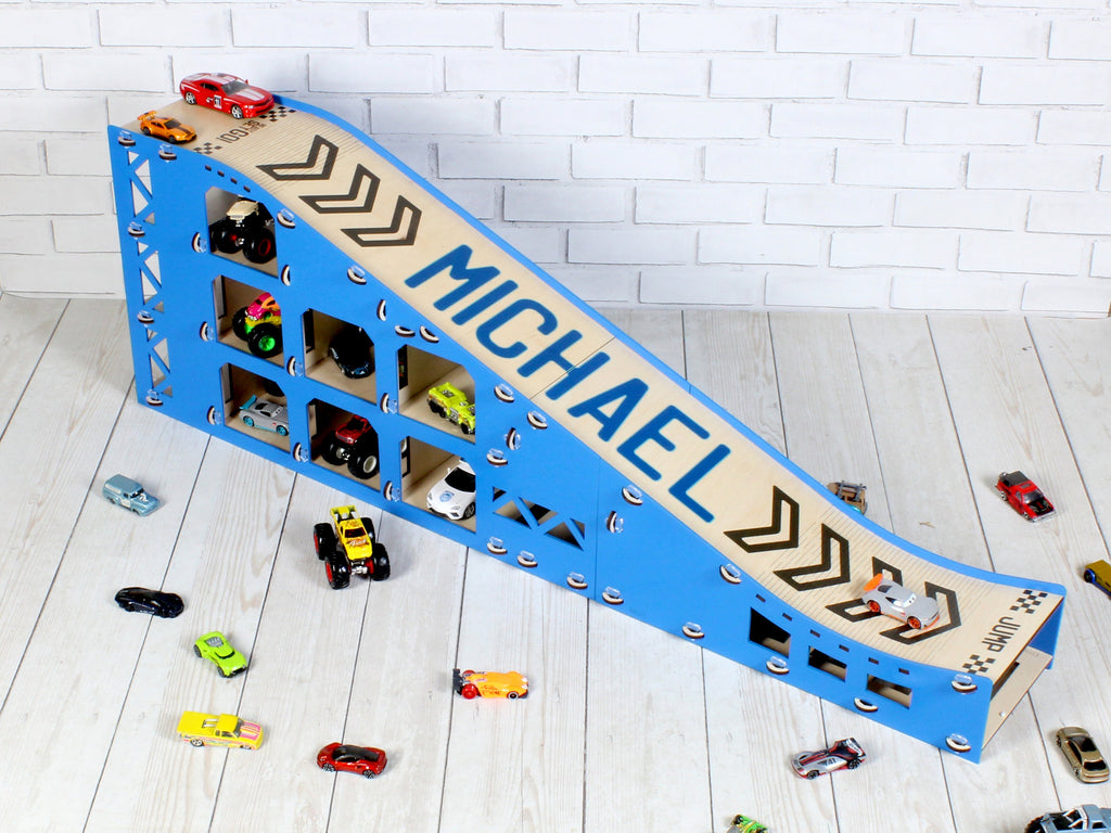 Toy car jump ramp for active kids
