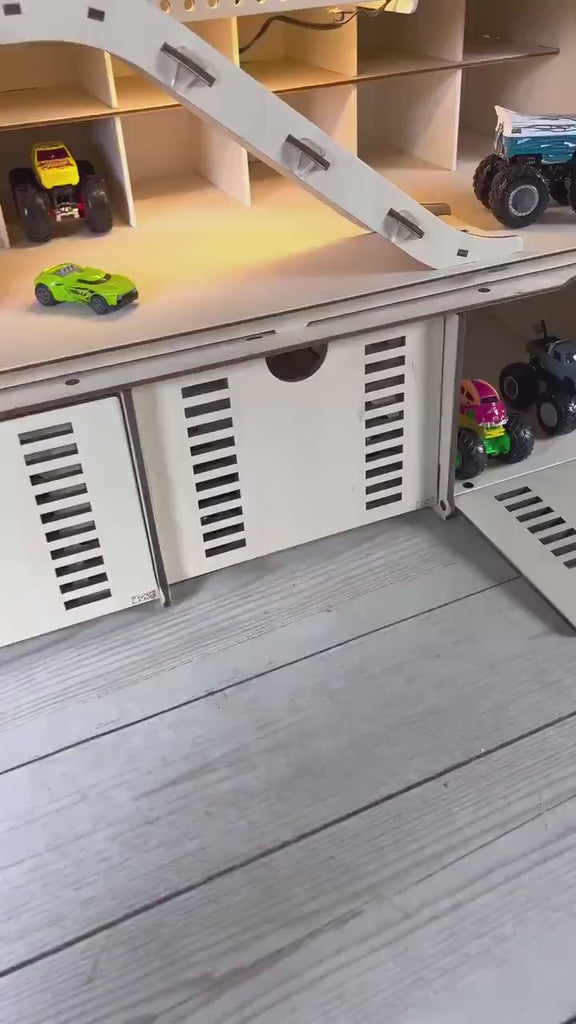 Toddler Boy Gift, Toy Car Storage for 1/64 Scale Diecast Wheel Toys, Great Nursery Decor